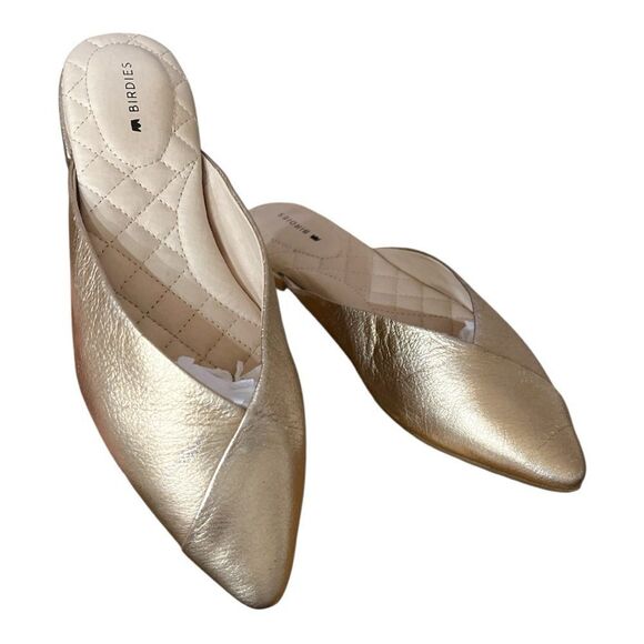 Birdies Swan Gold Mule Flat Size 5 - Picture 2 of 9